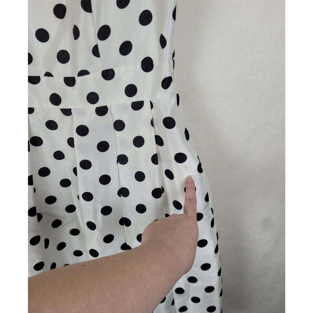 Jessica Howard Black and White Polka Dot Midi Dress - Picture 11 of 13